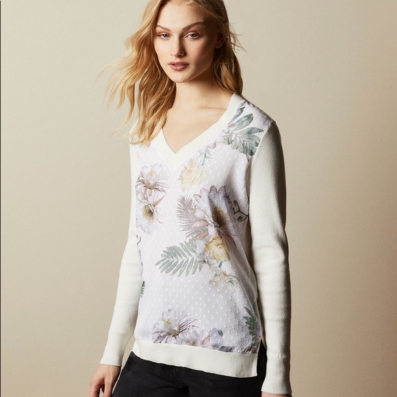 Ted Baker Sweaters - Ted Baker Kaylaaa Woodland Woven Jumper Sweater, size XL